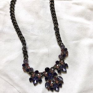 Givenchy purple gem statement necklace
